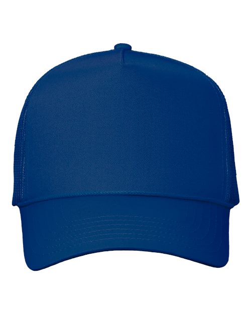 Five-Panel Trucker Cap - Royal Blue Front