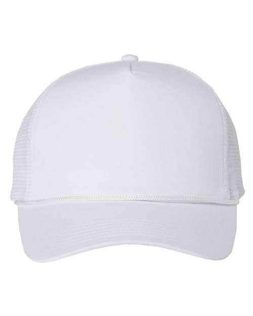 Five-Panel Trucker Cap - White Front