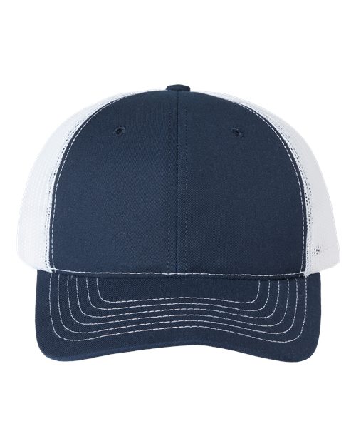 USA-Made Trucker Cap - Navy/ White Front