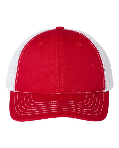 USA-Made Trucker Cap - Red/ White Front