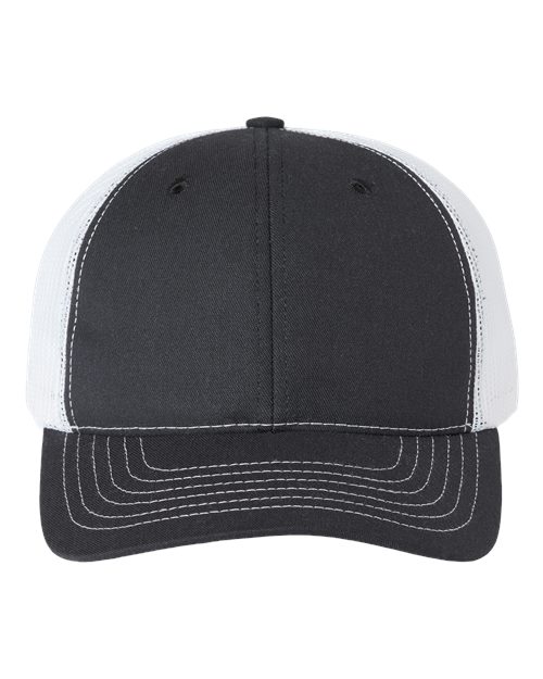 USA-Made Trucker Cap - Black/ White Front