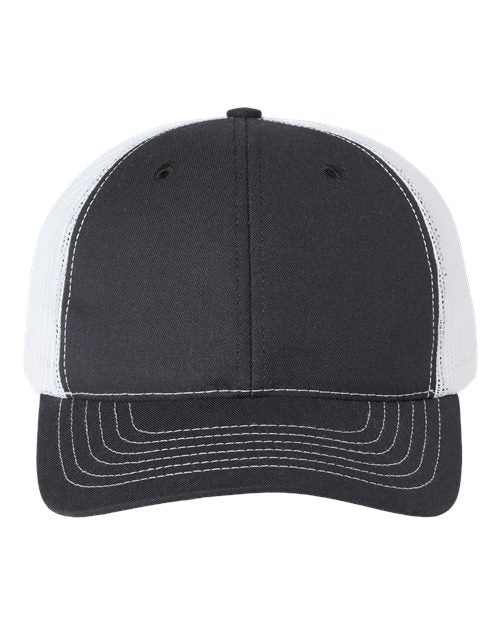 Classic Caps USA-Made Trucker Cap - Black/ White Front