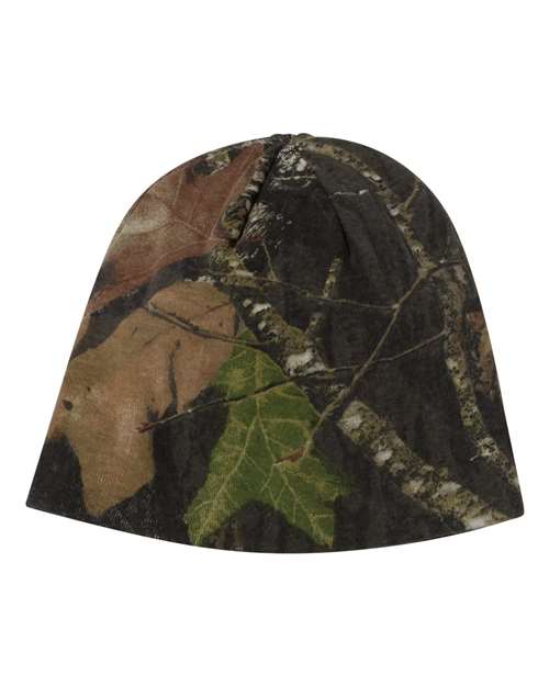 8" Licensed Camo Beanie - Mossy Oak BreakUp Front