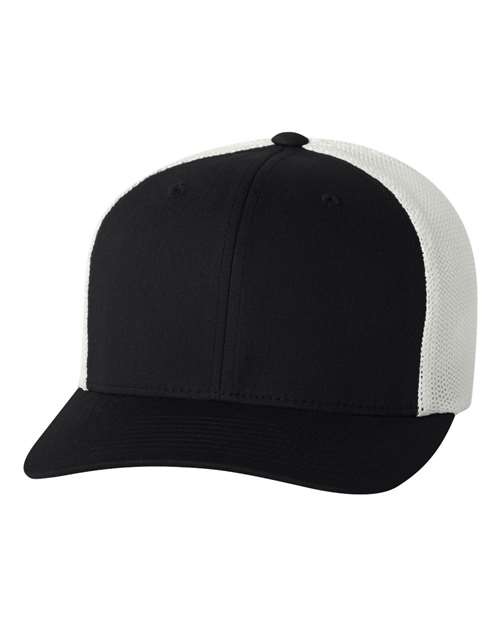 Trucker Cap - Black/ White Front