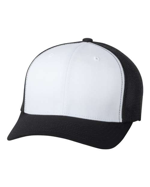 Trucker Cap - Black/ White/ Black Front