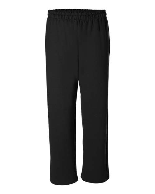Gildan Unisex Heavy Blend™ Open-Bottom Sweatpants - Black Front