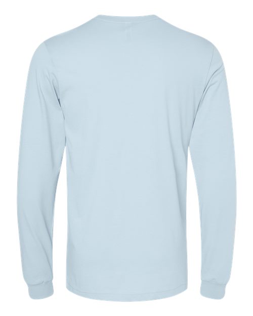Unisex Jersey Long Sleeve Tee - Baby Blue Back