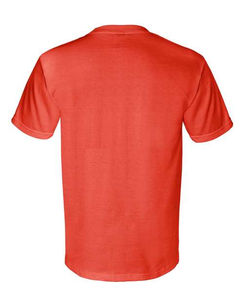 Unisex Union-Made Pocket T-Shirt - Orange Back