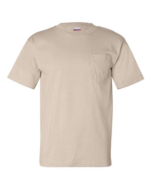 Unisex USA-Made Pocket T-Shirt - Sand Front