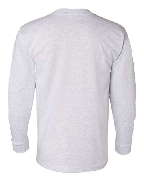 Unisex USA-Made Long Sleeve Pocket T-Shirt - Ash Back