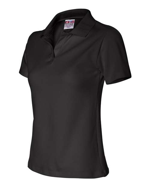 Bayside Women's USA-Made V-Neck Polo - Side