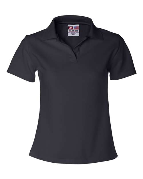 Women's USA-Made V-Neck Polo - Navy Front