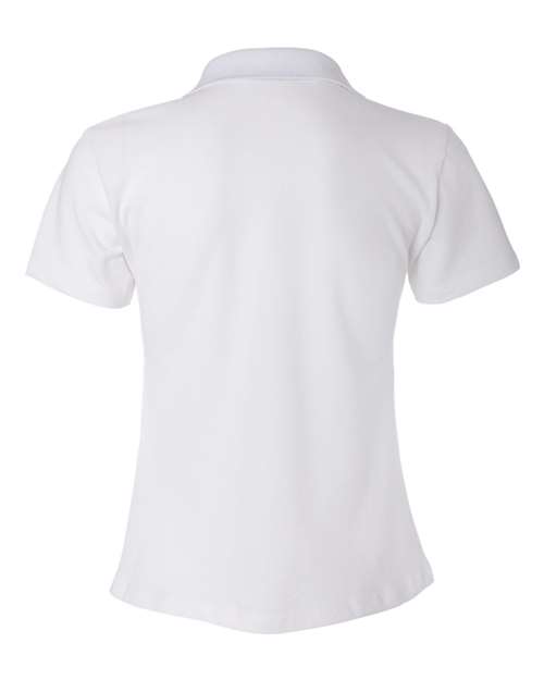 Women's USA-Made V-Neck Polo - White Back