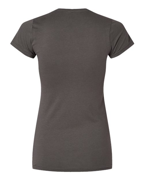 Women's Fitted Fine Jersey Tee - Charcoal Back