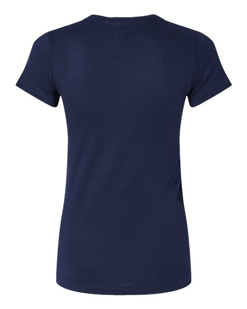 Women's Fitted Fine Jersey Tee - Navy Back