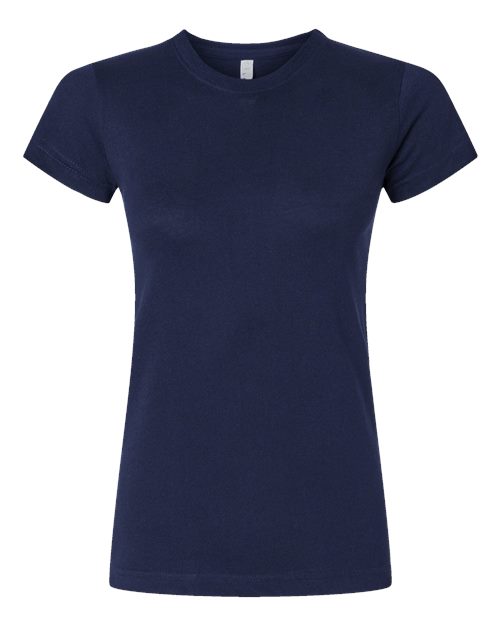 Women's Fitted Fine Jersey Tee - Navy Front