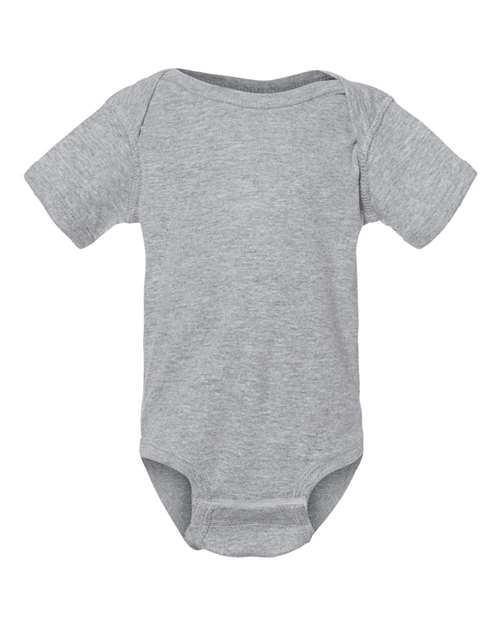 Infant Baby Rib Bodysuit - Heather Front