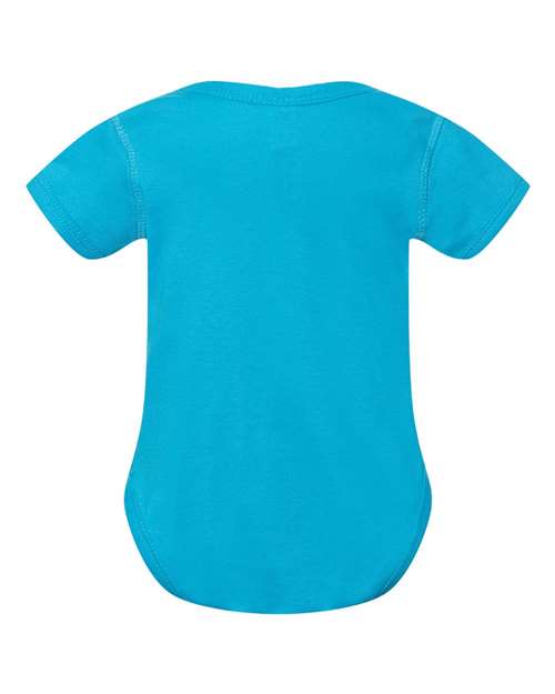 Infant Baby Rib Bodysuit - Turquoise Back