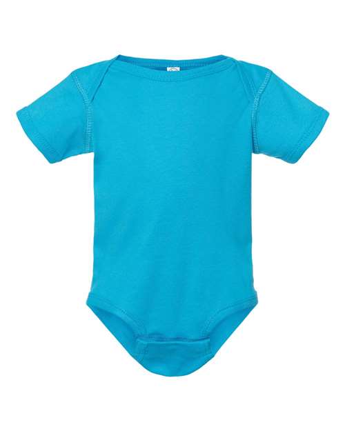 Infant Baby Rib Bodysuit - Turquoise Front
