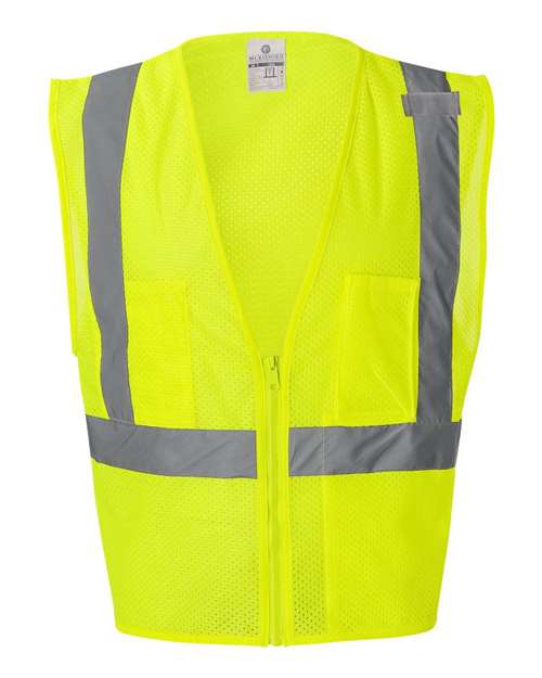 Unisex Ultra-Cool™ Mesh Vest with Pockets - Lime Front