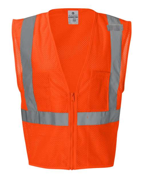 Unisex Ultra-Cool™ Mesh Vest with Pockets - Orange Front