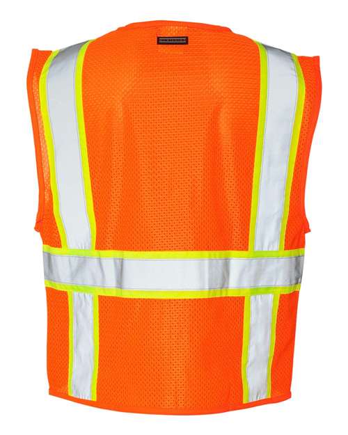 Unisex Ultra-Cool™ Solid Front Vest with Mesh Back - Orange Back