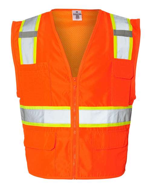 Unisex Ultra-Cool™ Solid Front Vest with Mesh Back - Orange Front