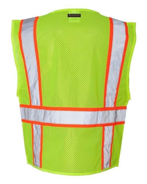 Unisex Ultra-Cool™ Solid Front Vest with Mesh Back - Lime Back