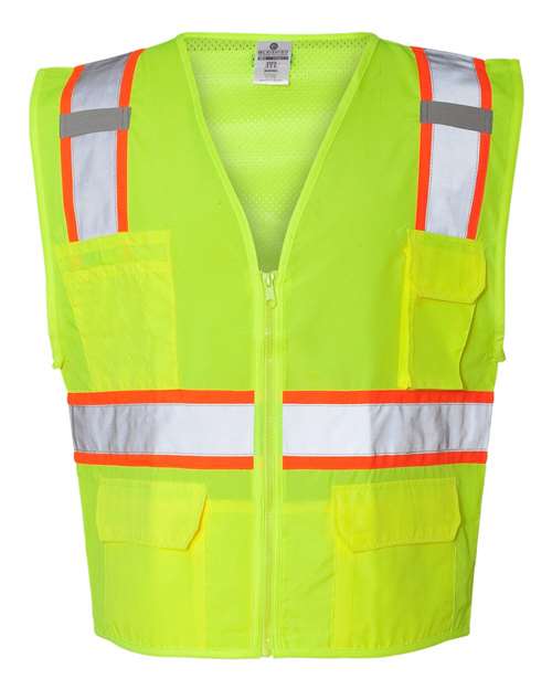 Unisex Ultra-Cool™ Solid Front Vest with Mesh Back - Lime Front