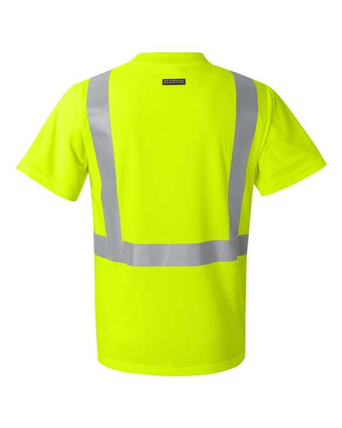 Unisex High-Performance Microfiber T-Shirt - Lime Back