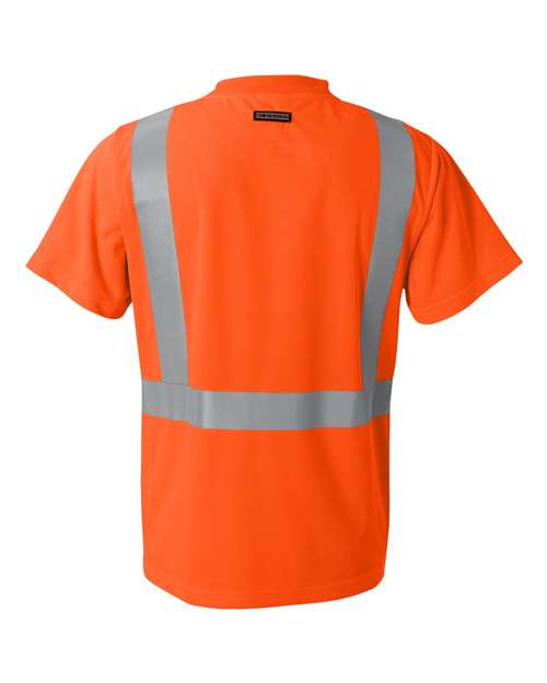 Unisex High-Performance Microfiber T-Shirt - Orange Back