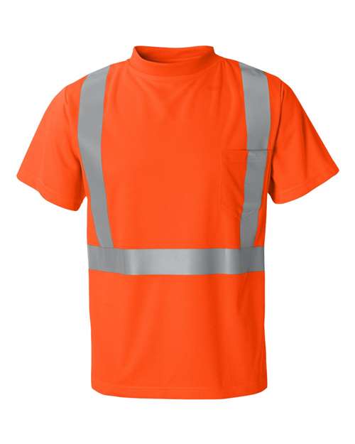 Unisex High-Performance Microfiber T-Shirt - Orange Front