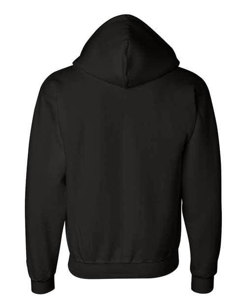 Unisex Powerblend® Full-Zip Hooded Sweatshirt - Black Back