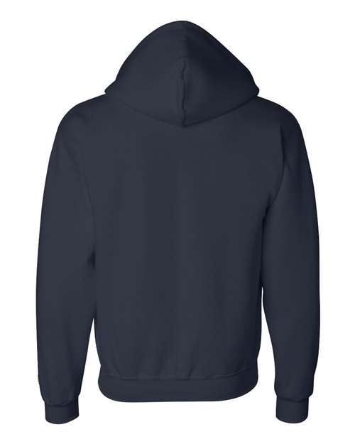 Unisex Powerblend® Full-Zip Hooded Sweatshirt - Navy Back