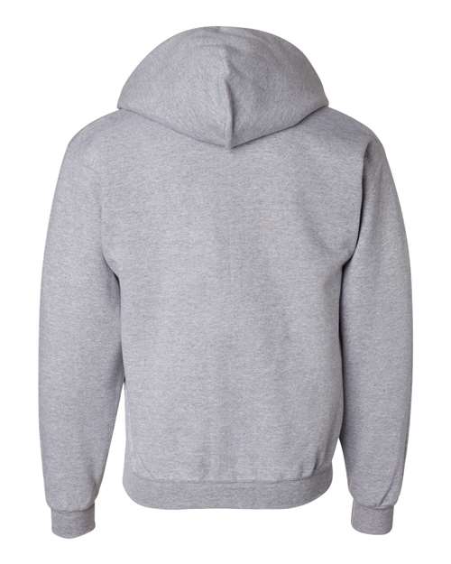 Unisex Powerblend® Full-Zip Hooded Sweatshirt - Light Steel Back