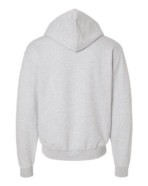 Unisex Powerblend® Full-Zip Hooded Sweatshirt - Silver Grey Back