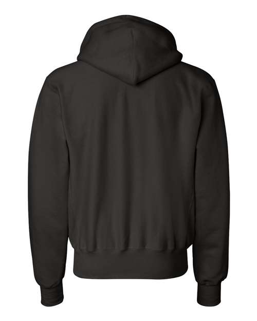 Unisex Reverse Weave® Hooded Sweatshirt - Black Back