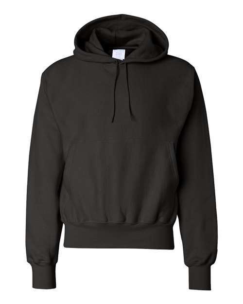 Unisex Reverse Weave® Hooded Sweatshirt - Black Front