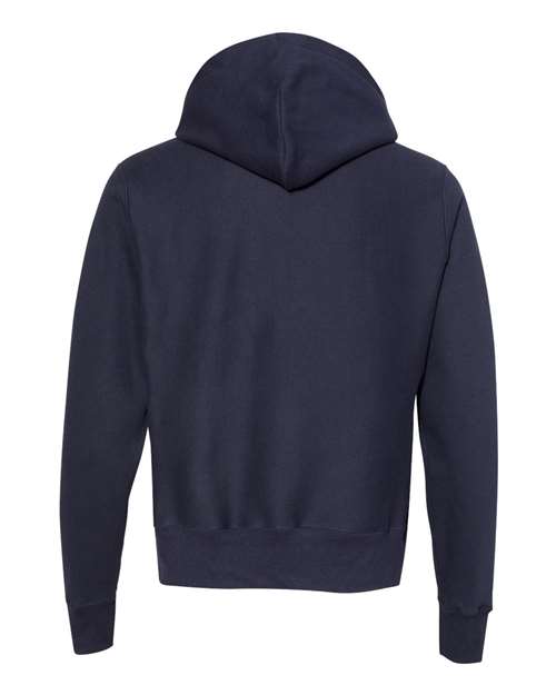 Unisex Reverse Weave® Hooded Sweatshirt - Navy Back