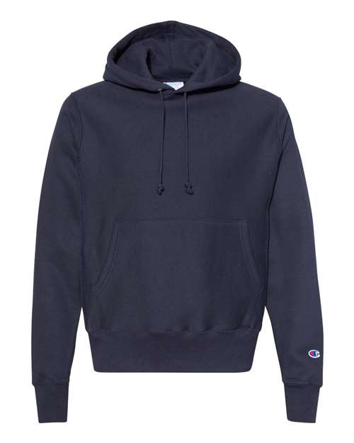 Unisex Reverse Weave® Hooded Sweatshirt - Navy Front