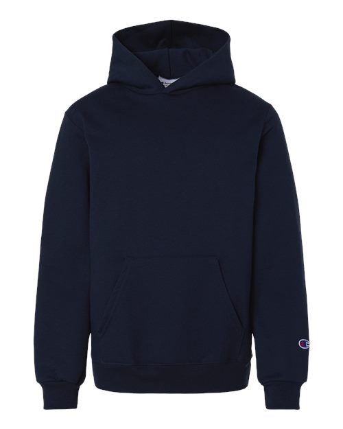 Youth Powerblend® Hooded Sweatshirt - Navy Front