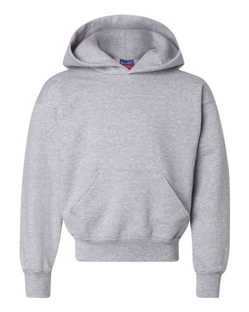 Youth Powerblend® Hooded Sweatshirt - Light Steel Front