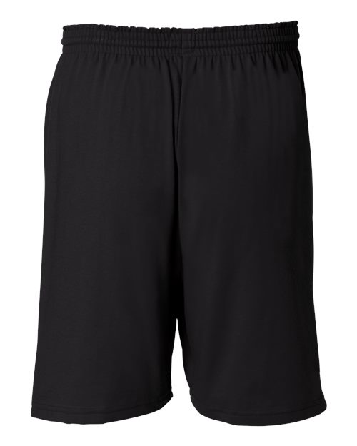 Unisex Cotton Gym Shorts - Black Back