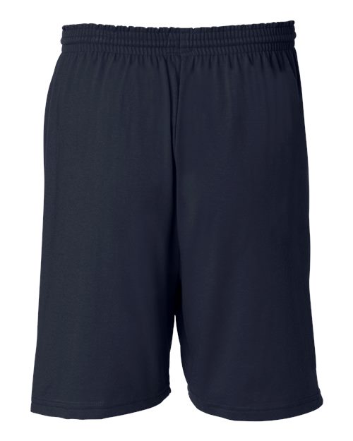 Unisex Cotton Gym Shorts - Navy Back