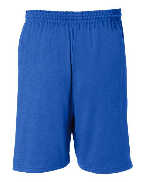 Unisex Cotton Gym Shorts - Royal Blue Back