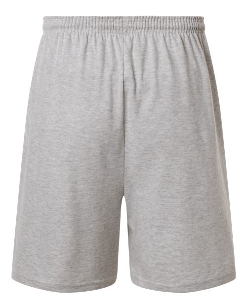 Unisex Cotton Gym Shorts - Oxford Grey Heather Back