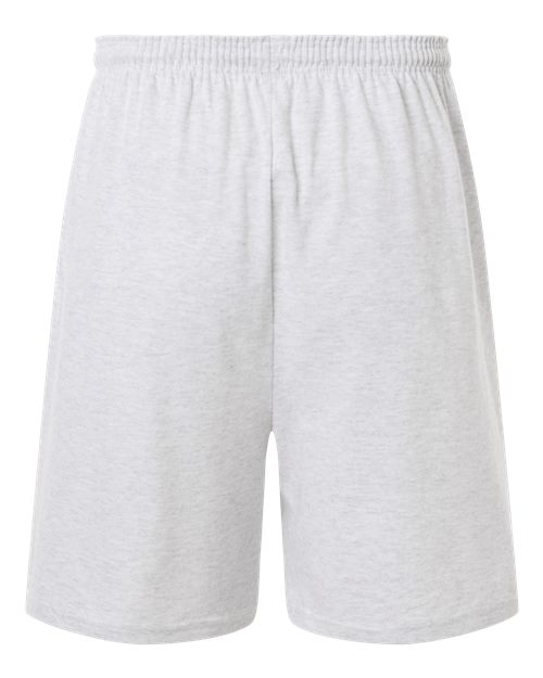 Unisex Cotton Gym Shorts - Silver Grey Back