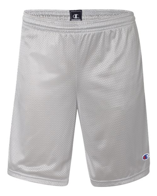 Unisex 9" Mesh Shorts with Pockets - Athletic Grey Front