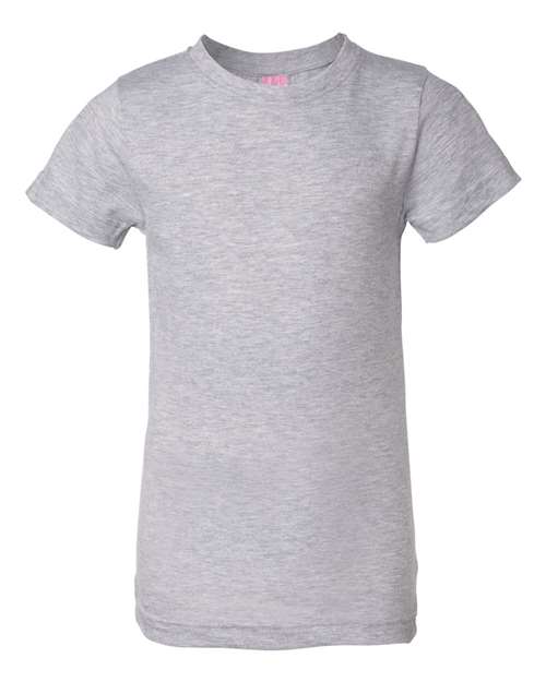 Girls' Fine Jersey Tee - Heather Front
