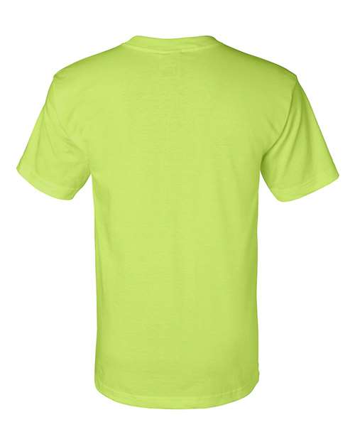 Unisex Union-Made T-Shirt - Lime Green Back